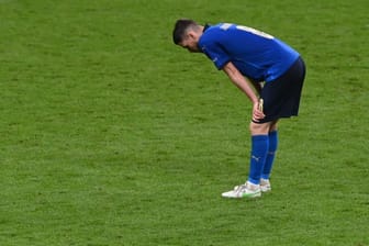 Der Moment der größten Anspannung: Italiens Mittelfeldspieler Jorginho vor seinem Elfmeterschuss.