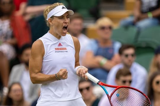 Das Publikum gibt ihr Kraft: Angelique Kerber feiert einen Sieg in Wimbledon.