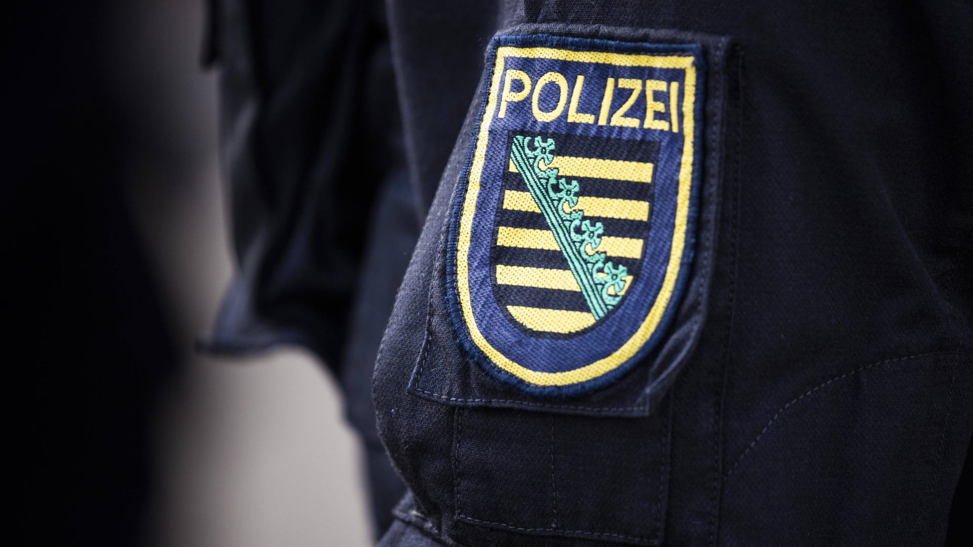 Das Wappen der sächsischen Polizei auf einer Uniform (Symbolbild): Spezialisten des Terrorismus- und Extremismus-Abwehrzentrums des Landeskriminalamtes Sachsen ermitteln zu dem Fall. Das Wappen der sächsischen Polizei auf einer Uniform (Symbolbild): Spezialisten des Terrorismus- und Extremismus-Abwehrzentrums des Landeskriminalamtes Sachsen ermitteln zu dem Fall.