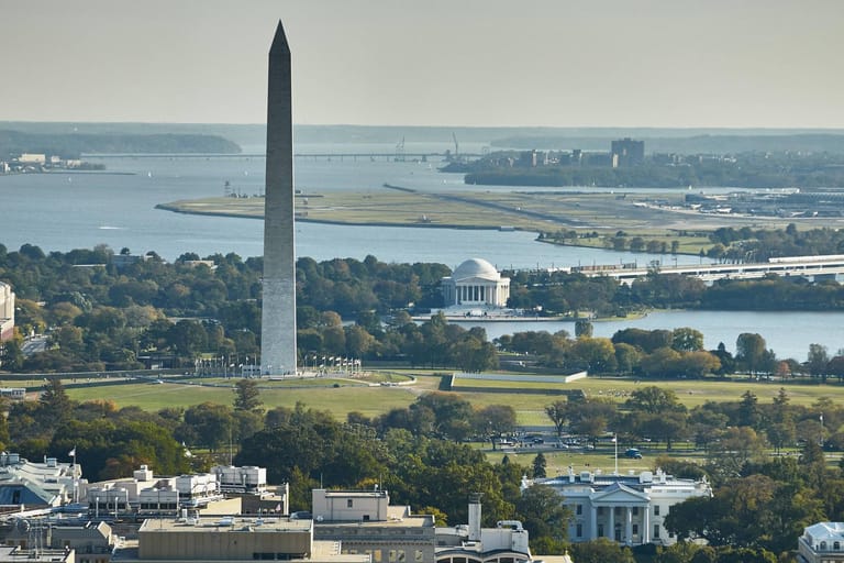 Hier wird noch immer Weltpolitik gemacht: Blick auf das Zentrum der US-Hauptstadt Washington