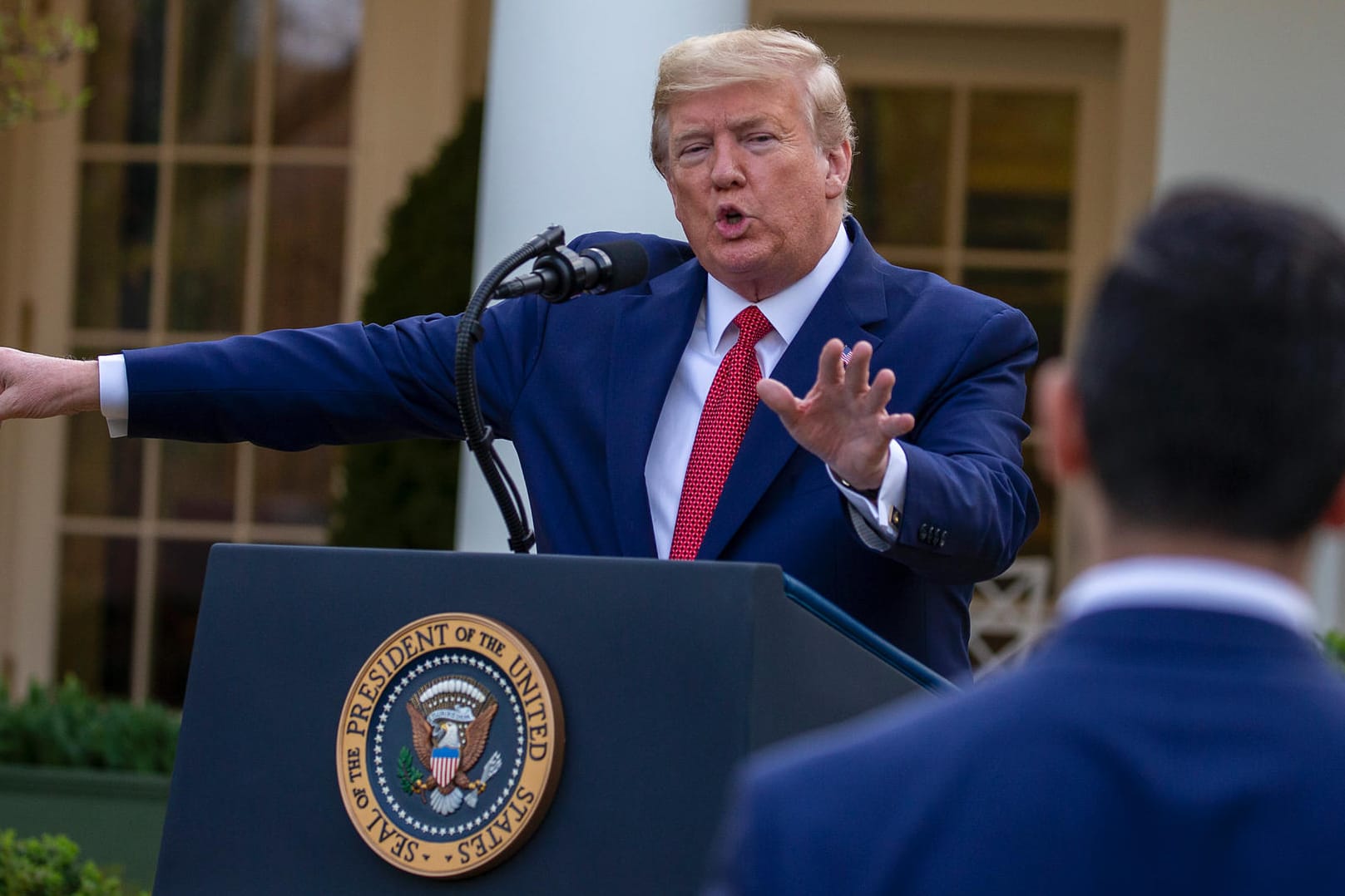 Pressekonferenz mit Donald Trump (März 2020): Als Korrespondent galt man unter ihm als "Volksfeind".