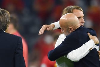 Roberto Mancini (l.) und Gianluca Vialli: Das Duo führte die italienische Nationalmannschaft bis ins EM-Finale 2021.