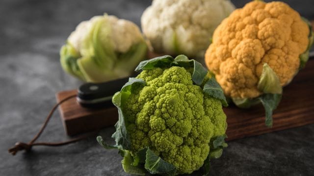 Blumenkohl gibt es in verschiedenen Farben, aber auch aufgebaut wie Türmchen.