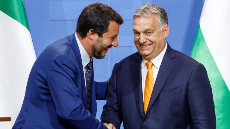 Matteo Salvini und Viktor Orban: Die Rechtsaußen-Politiker haben eine neue Allianz geschmiedet.