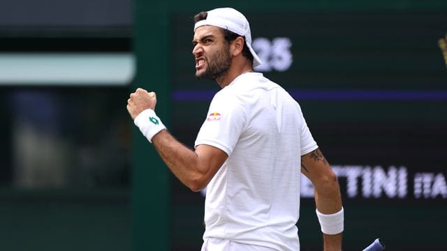 Matteo Berrettini steht erstmals in einem Grand-Slam-Finale. Matteo Berrettini steht erstmals in einem Grand-Slam-Finale.