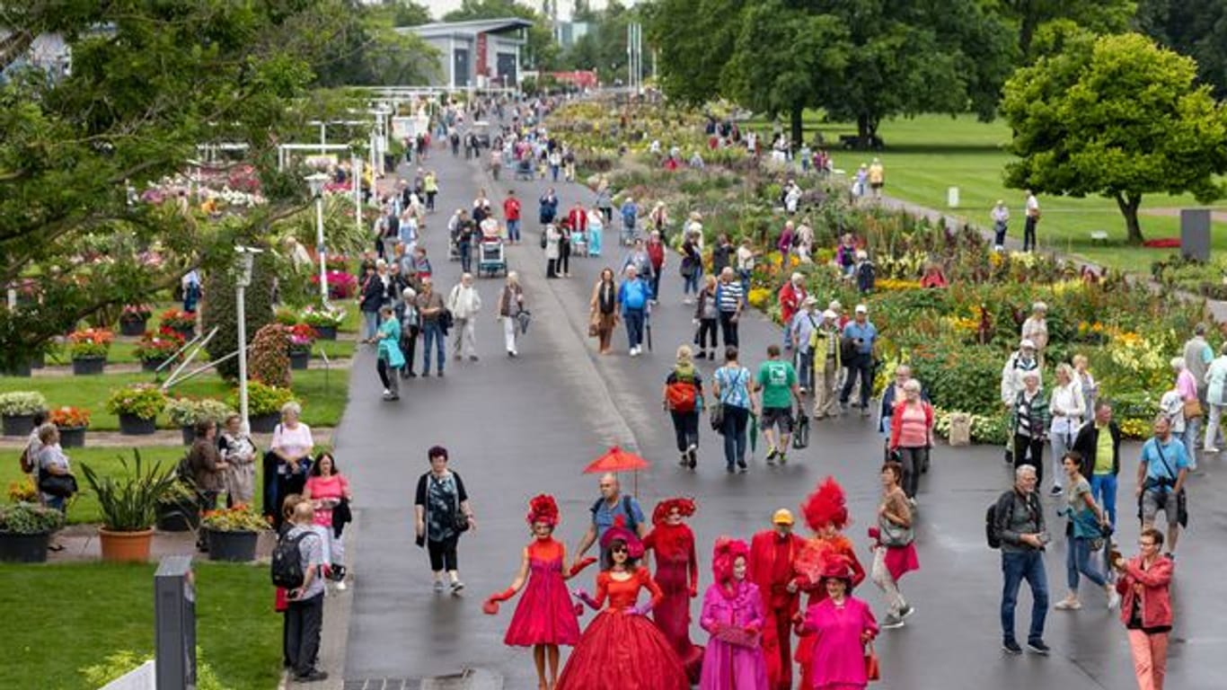 Ein „Walking Act“ auf der Bundesgartenschau