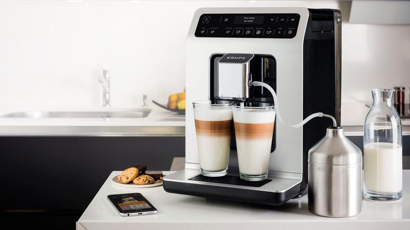 Kaffeegenuss auf Knopfdruck: Der Krups-Kaffeevollautomat ist heute so günstig wie noch nie.