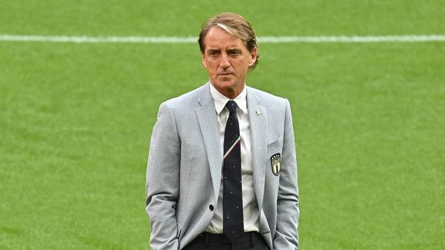 Italiens Trainer Roberto Mancini trifft im EM-Finale mit der Squadra Azzurra auf die englischen Three Lions.