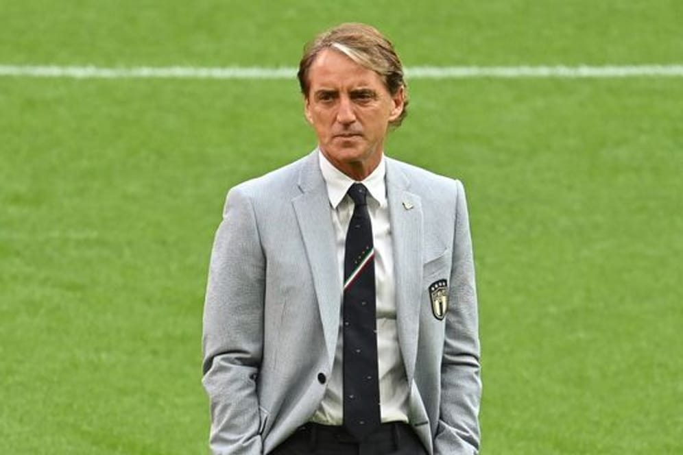 Italiens Trainer Roberto Mancini trifft im EM-Finale mit der Squadra Azzurra auf die englischen Three Lions.