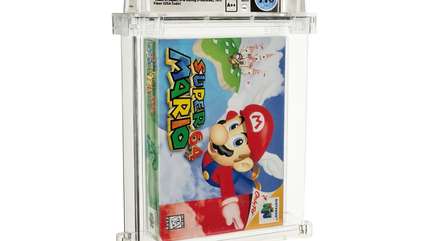 "Super Mario 64": Die Kassette erzielte bei einer Auktion rund 1,31 Millionen Euro.