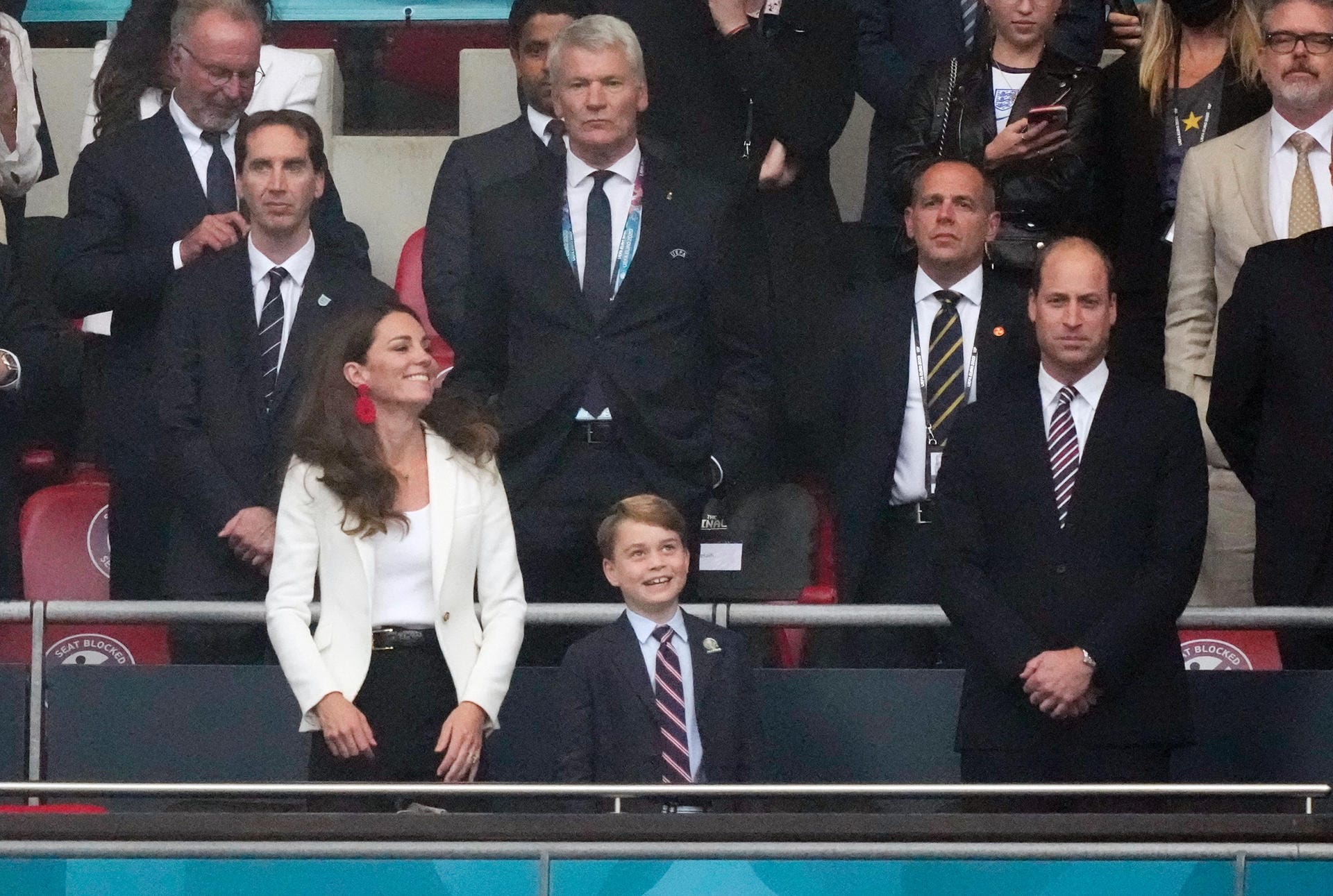 Beim Finale der EM 2020 waren auch Herzogin Kate und Prinz George wieder mit dabei.