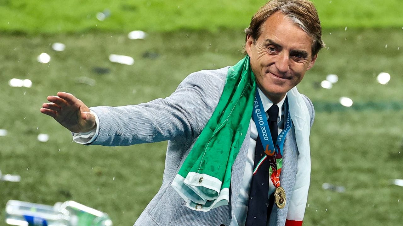 Formte Italien zu Europas Champion: Trainer Roberto Mancini.