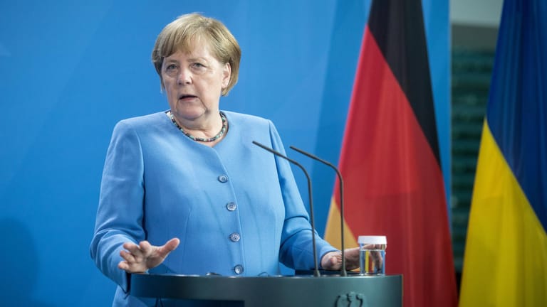 Kanzlerin Angela Merkel: Sie hat der Ukraine 1,5 Millionen Impfdosen zugesagt.