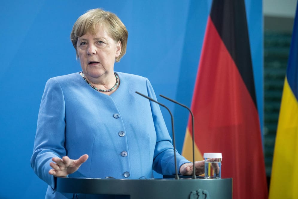 Kanzlerin Angela Merkel: Sie hat der Ukraine 1,5 Millionen Impfdosen zugesagt.