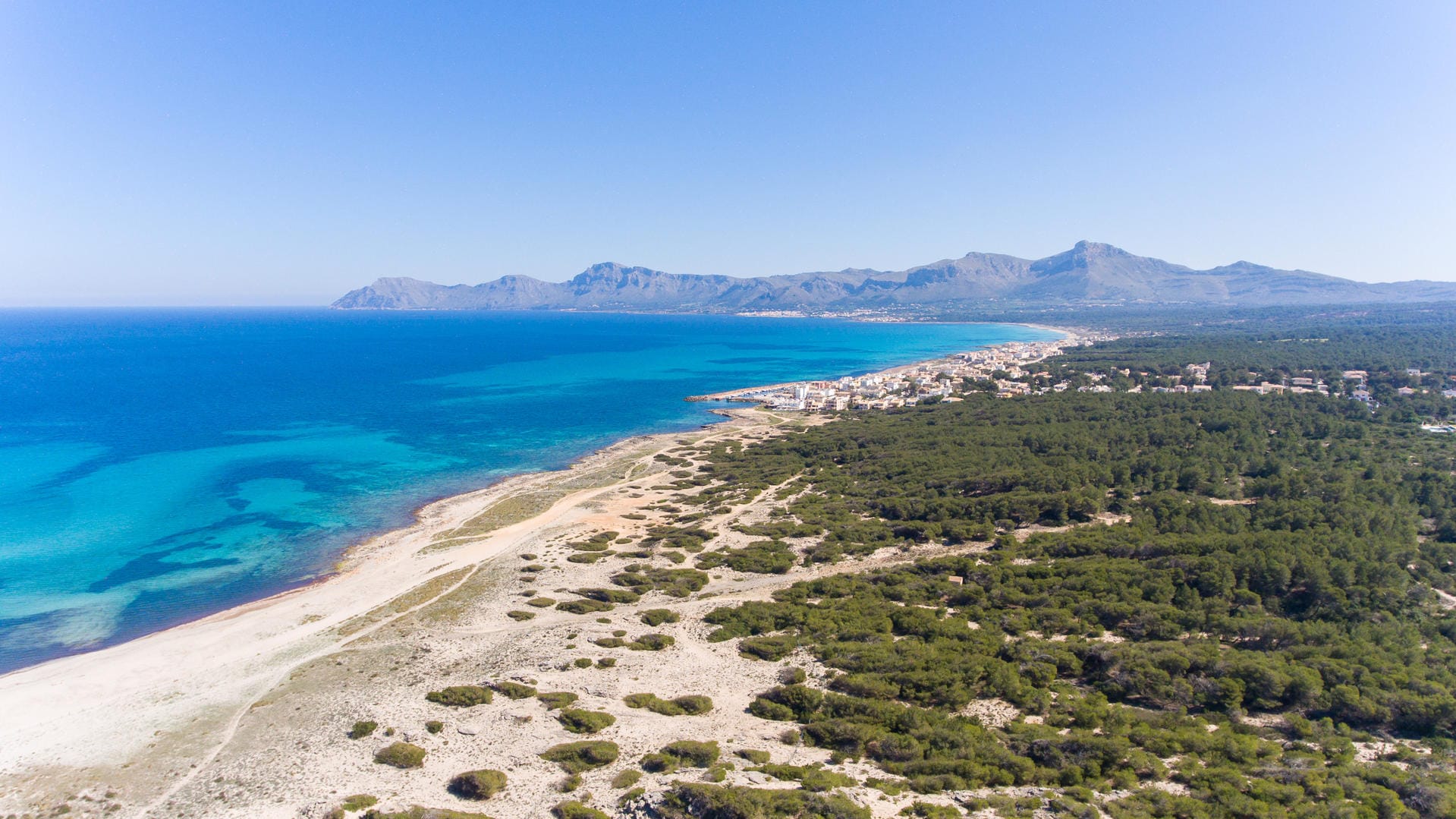 Playa Son Real: Die naturbelassene Badebucht bieten einen weißen Sandstrand.