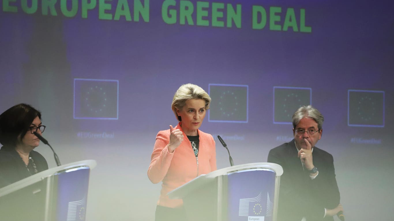 EU-Kommissionspräsidentin Ursula von der Leyen präsentiert den neuen Klimaplan.