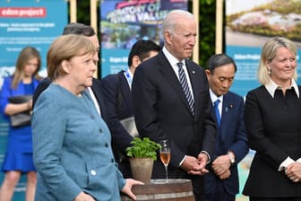 Bundeskanzlerin Angela Merkel und US-Präsident Joe Biden beim G7-Gipfel in Großbritannien