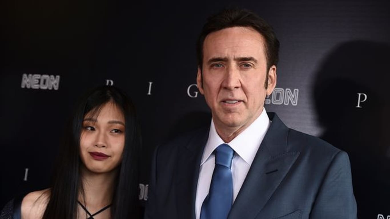 Nicolas Cage mit seiner Ehefrau Riko Shibata in Los Angeles.