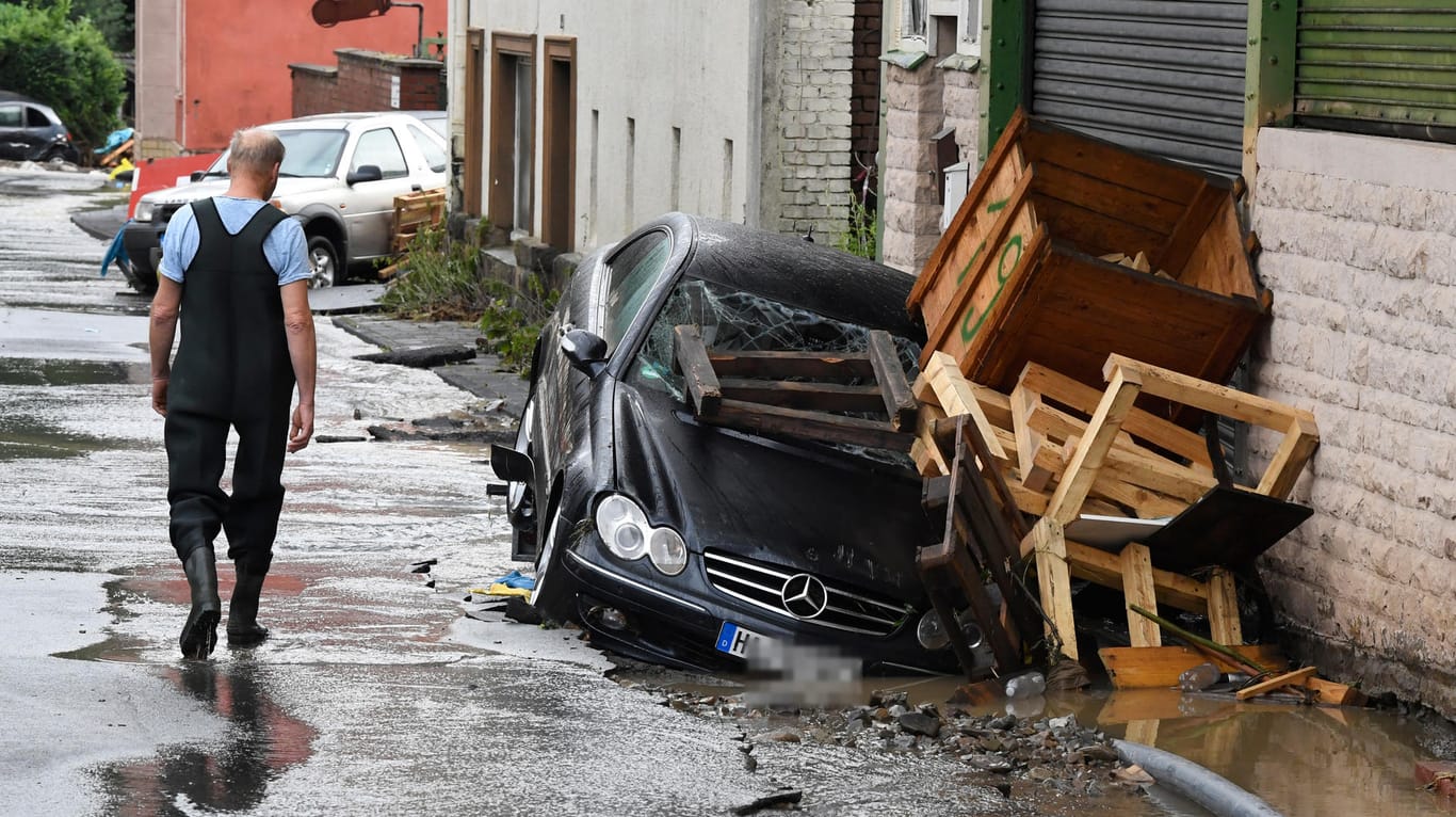 Unwetter in Nordrhein-Westfalen: Die Seite der CDU ist wegen des Hochwassers nicht mehr erreichbar.