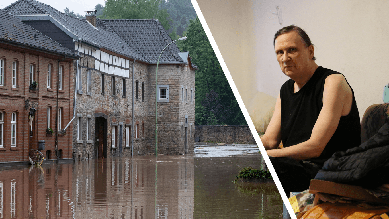 Unwetter in NRW: Das Hochwasser hat erheblichen Schaden angerichtet. Auch Werner Flörecke muss damit nun kämpfen.