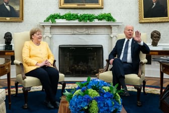 Zum letzten Mal Gast im Weißen Haus: Kanzlerin Angela Merkel und US-Präsident Joe Biden betonten die Bedeutung der deutsch-amerikanischen Beziehungen.