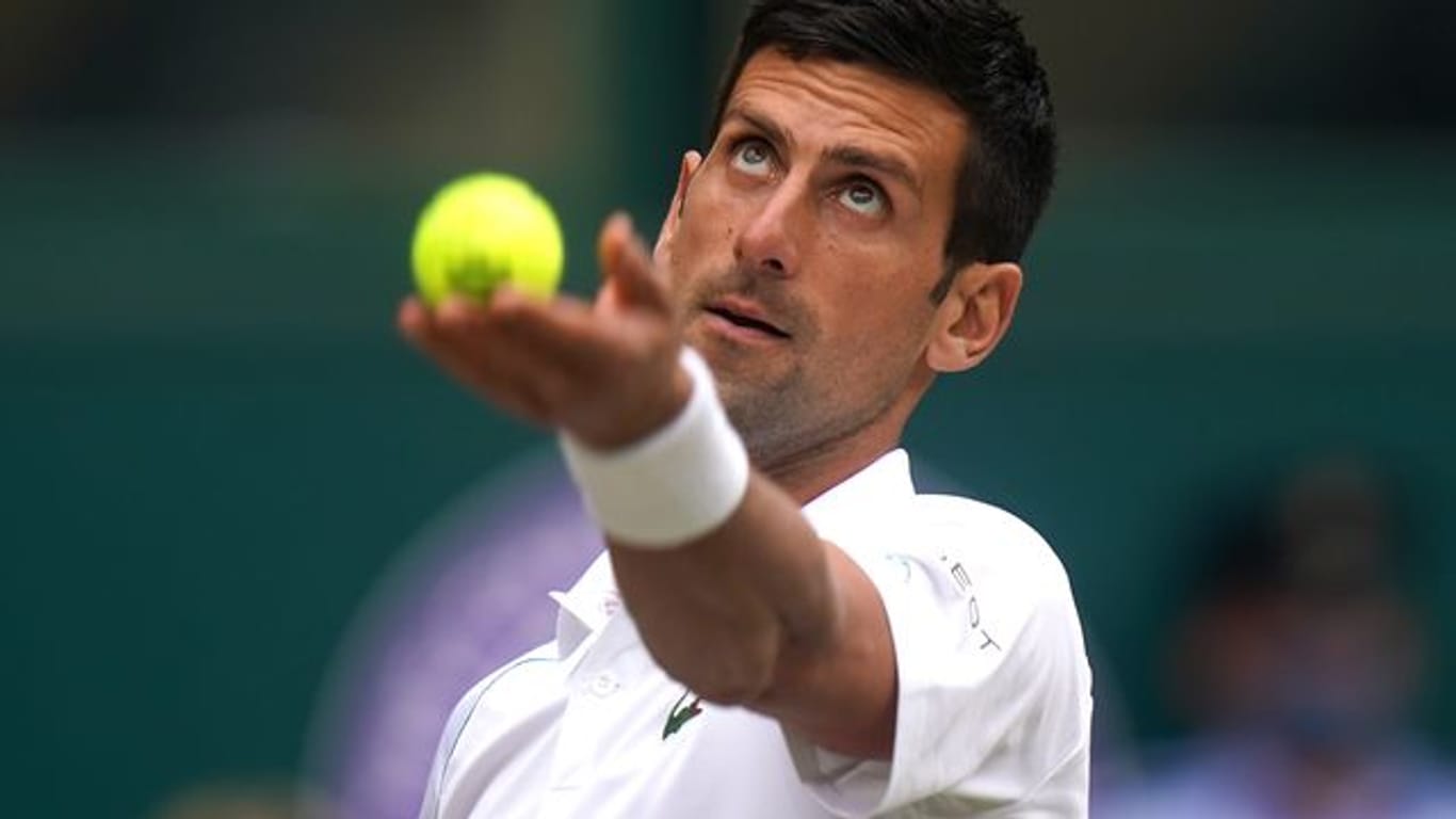 Wird für Serbien an den Olympischen Spielen teilnehmen: Novak Djokovic in Aktion.