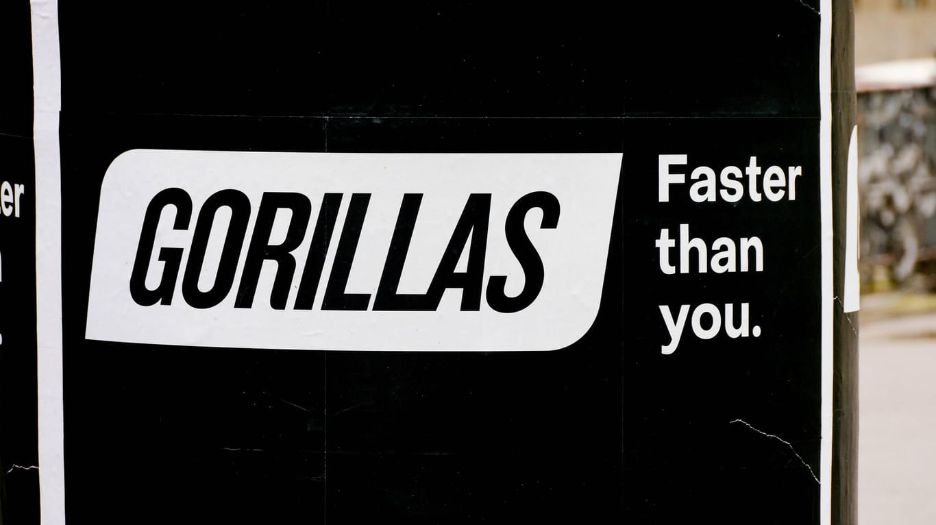 Das Logo von Gorillas: Das Unternehmen verspricht Lieferungen in kürzester Zeit.