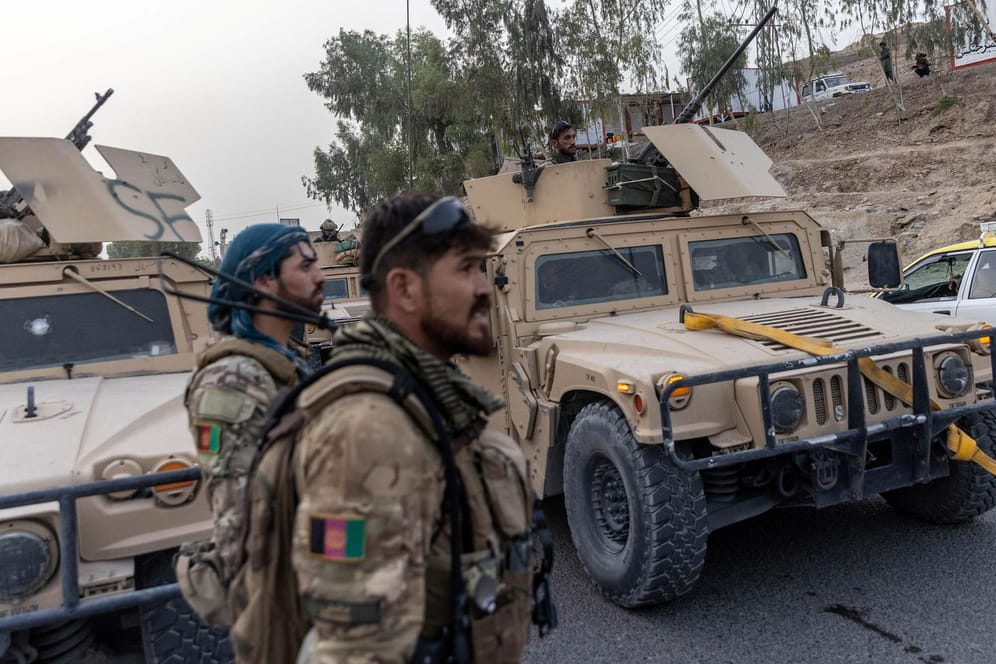Im Krieg: Afghanische Sicherheitskräfte auf einem Foto des getöteten Reporters Danish Siddiqui.