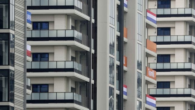 Das Athletendorf für die Olympischen Spiele in Tokio, steht im Hafenviertel Harumi der Hauptstadt.