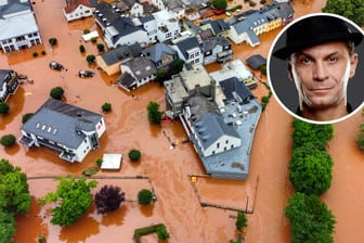 Ein gefluteter Ort: Das Hochwasser hat in Rheinland-Pfalz und Nordrhein-Westfalen verheerende Schäden angerichtet.