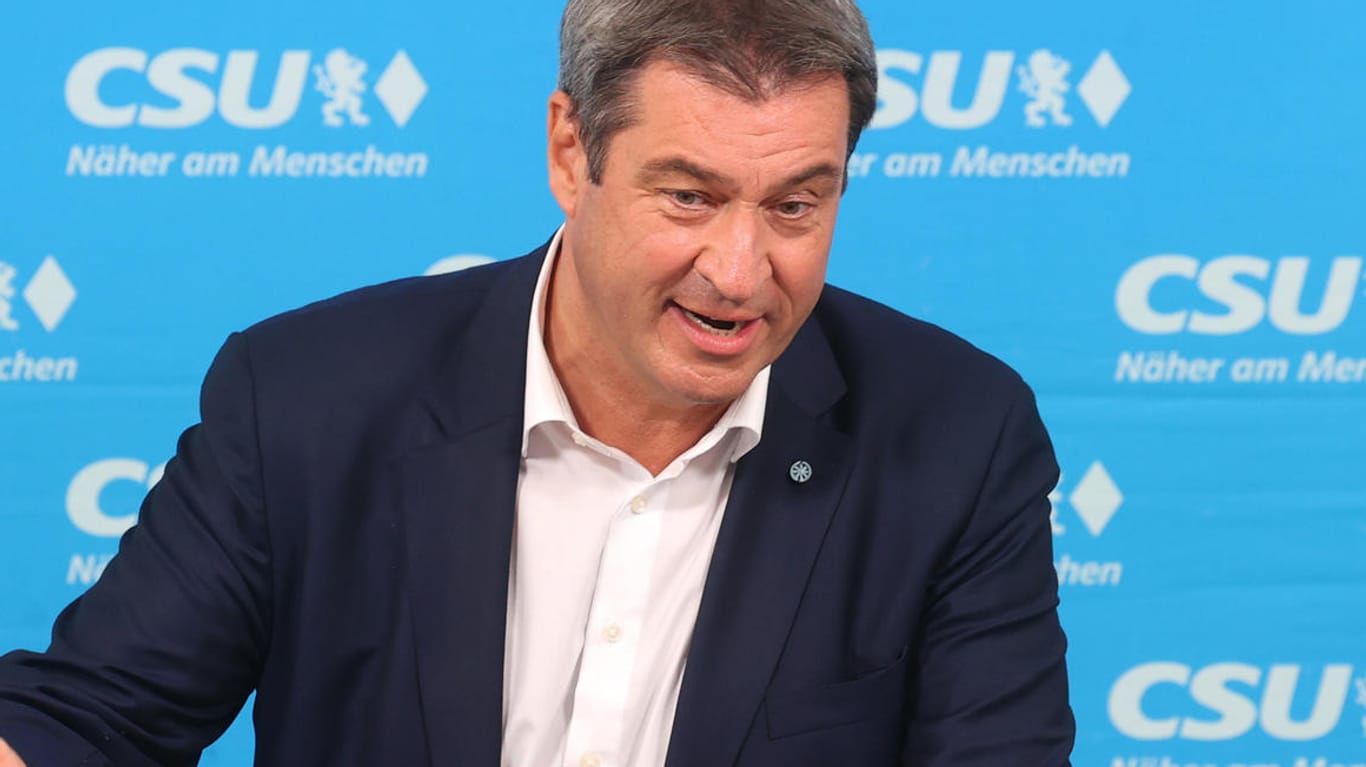 CSU-Chef Markus Söder in Unterhaching: "ständige moralische Besserwisserei".