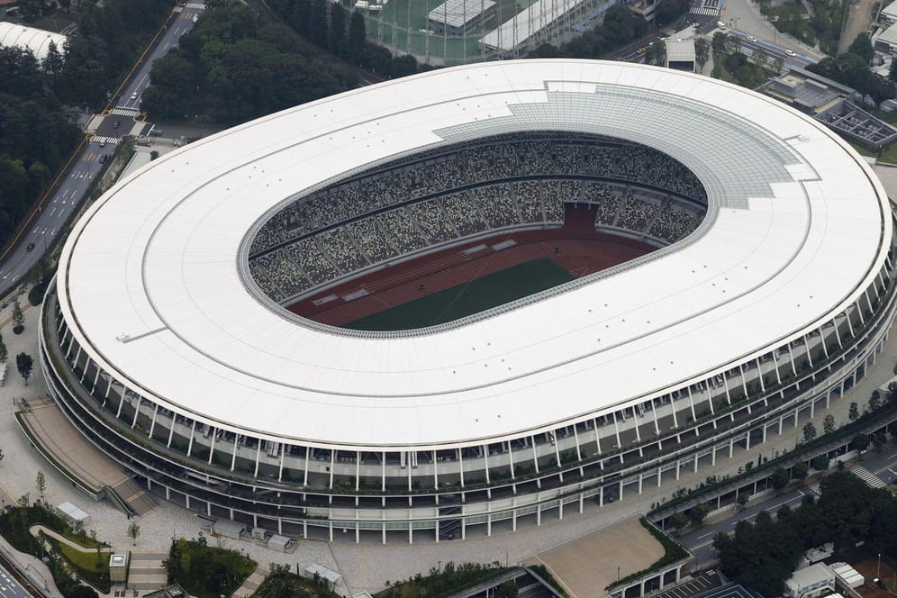 Das Nationalstadion in Tokio: Dort soll am 23. Juli die Eröffnungsfeier der Olympischen Spiele stattfinden.