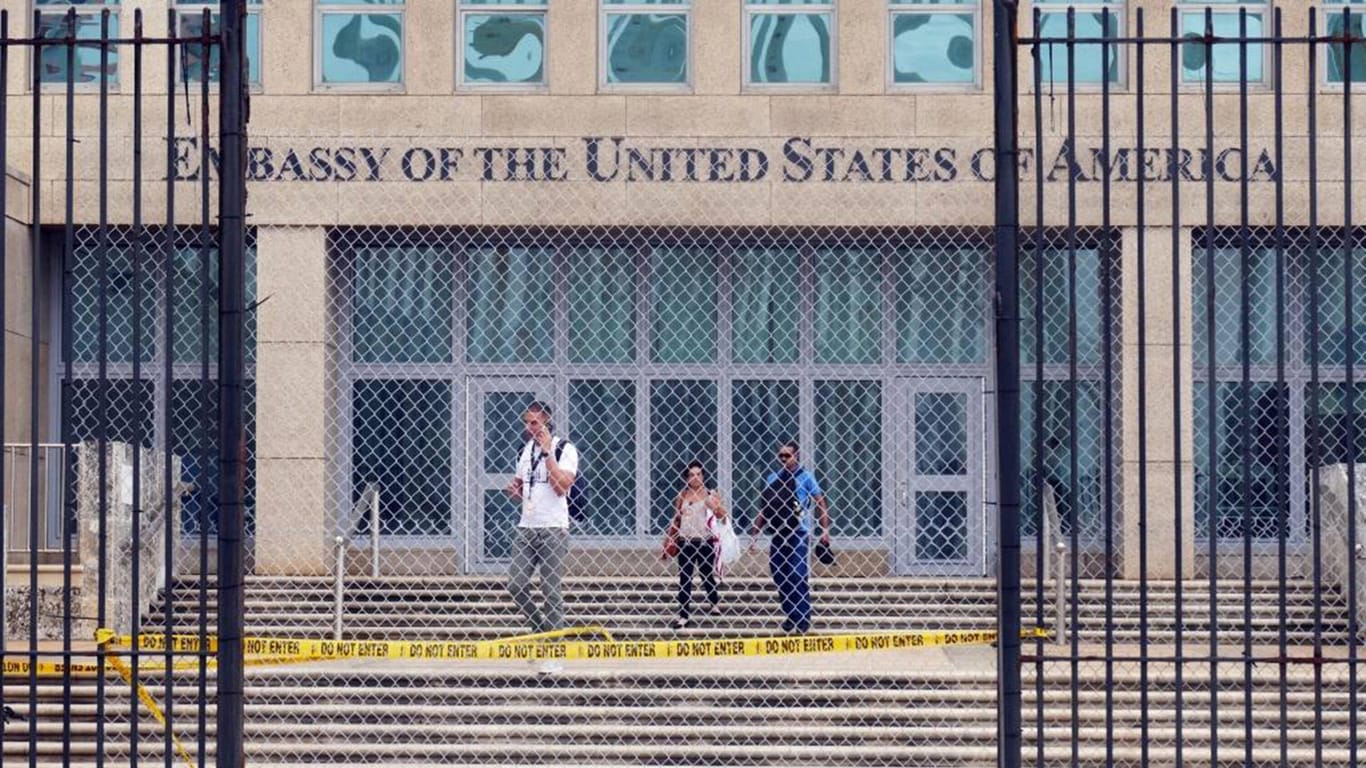 Die US-Botschaft in Havanna (Archivbild): Dutzende in der kubanischen Hauptstadt Havanna lebende Diplomaten und ihre Angehörige hatten ab 2016 über rätselhafte Symptome berichtet.