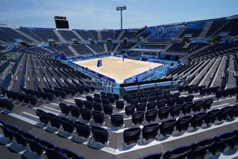 Leere Ränge: Voller als hier im Beachvolleyball-Stadion wird es nicht – Olympia findet weitgehend ohne Zuschauer statt.