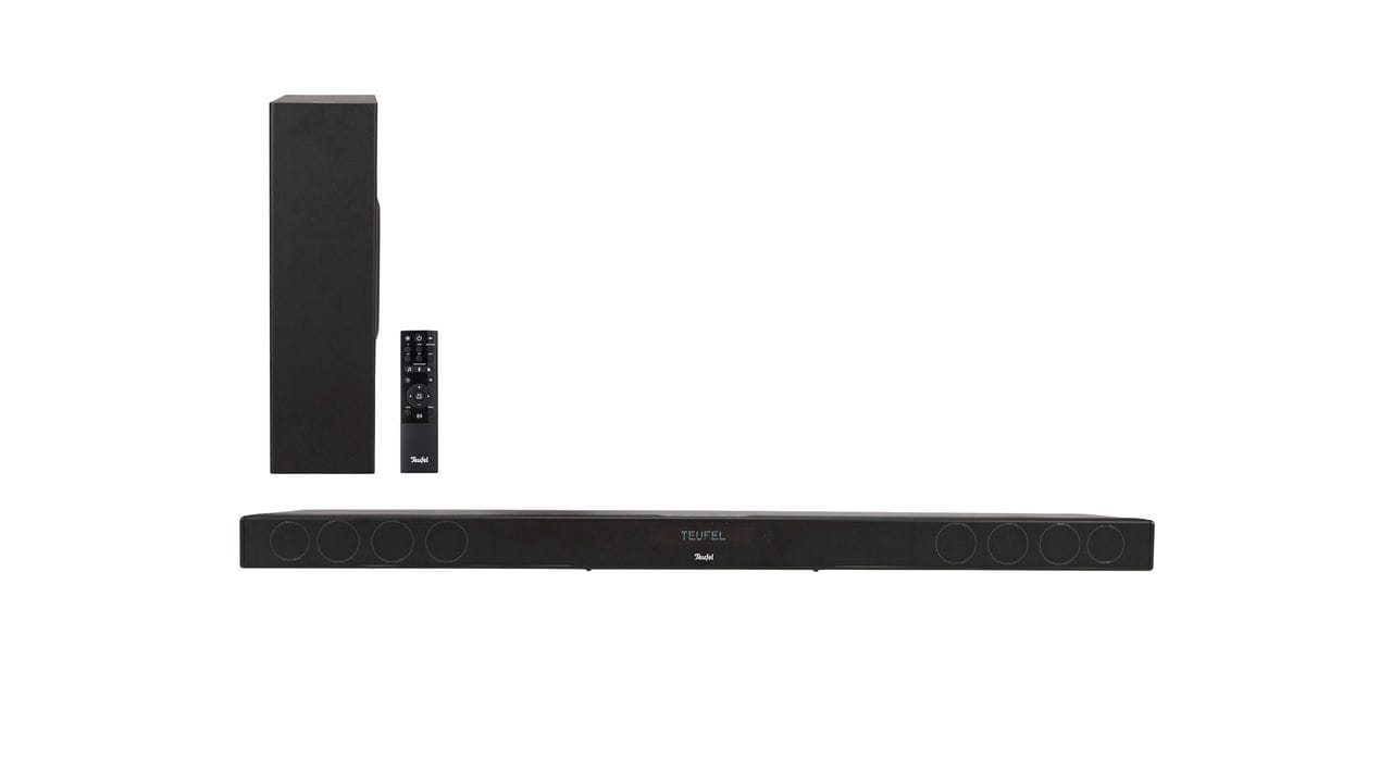 Bei den Geräten mit separater Bassbox liegt die Teufel Cinebar 11 2. Bei den Geräten mit separater Bassbox liegt die Teufel Cinebar 11 2.