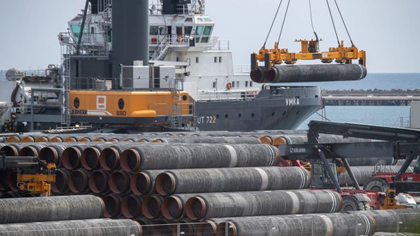 Rohre für die Gaspipeline Nord Stream 2