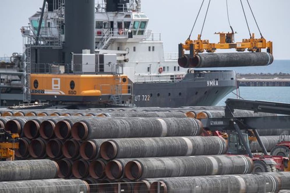 Rohre für die Gaspipeline Nord Stream 2