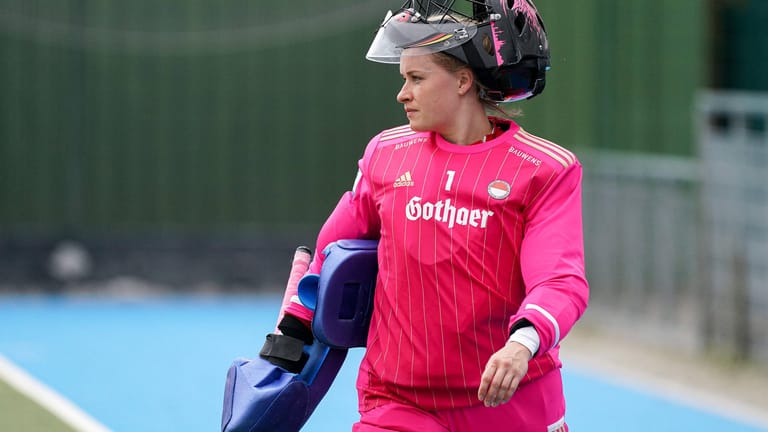Julia Sonntag im Trikot des KTHC: Die 29-Jährige hütete bislang 81 Mal das Tor der deutschen Nationalmannschaft.