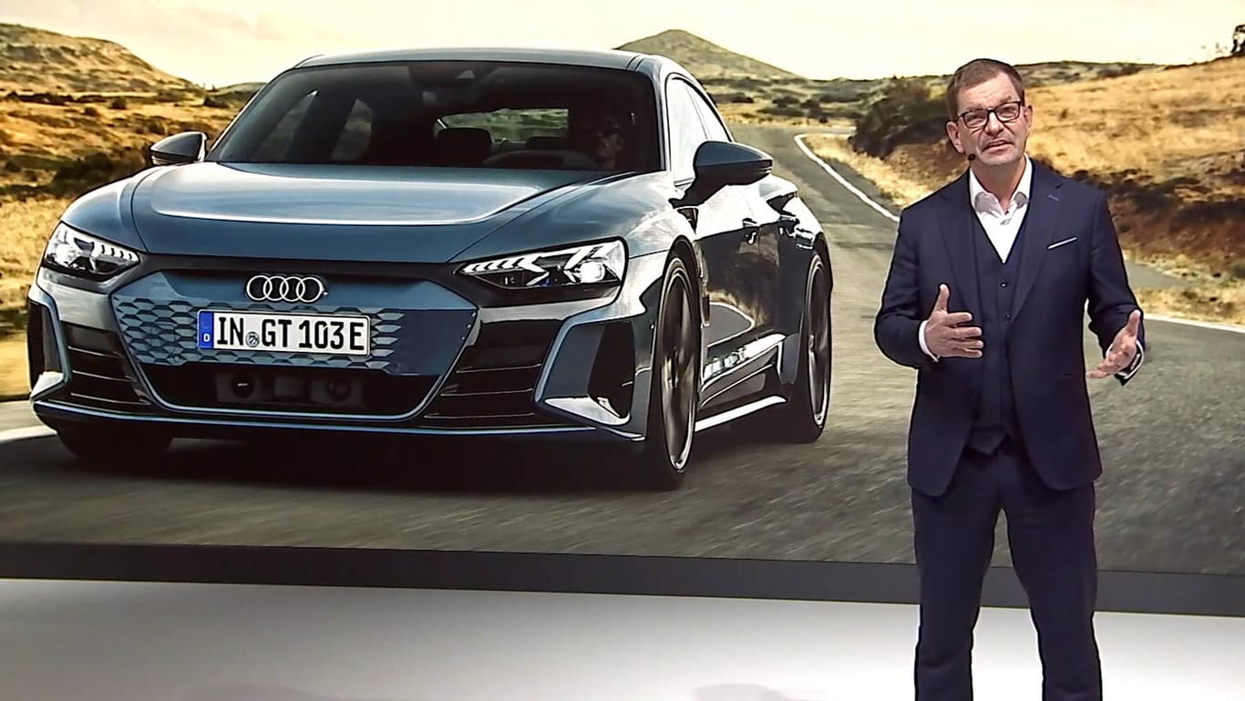 Markus Duesmann bei der Bilanz-Pk von Audi: Der Chef des Autokonzerns ist in Reha.