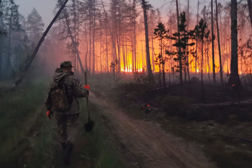Waldbrand im russischen Jakutien: Die Region im Nordosten Sibiriens ist am stärksten betroffen.