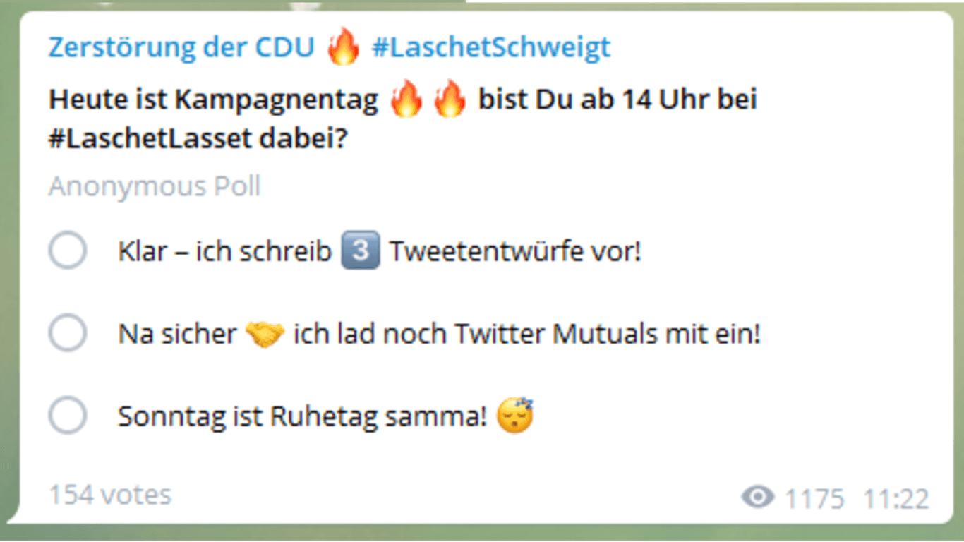 Kampagnentag: Etwa alle zwei Tage soll zu einer verabredeten Zeit mit einem verabrededetn Hashtag gegen die CDU getwittert werden.