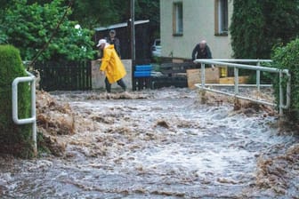 Sturzflut in Jöhstadt: Auch im Erzgebirge sorgte Tief "Bern" für heftige Regenfälle.