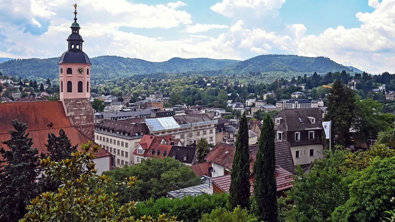 Der Blick auf die Innenstadt von Baden-Baden.