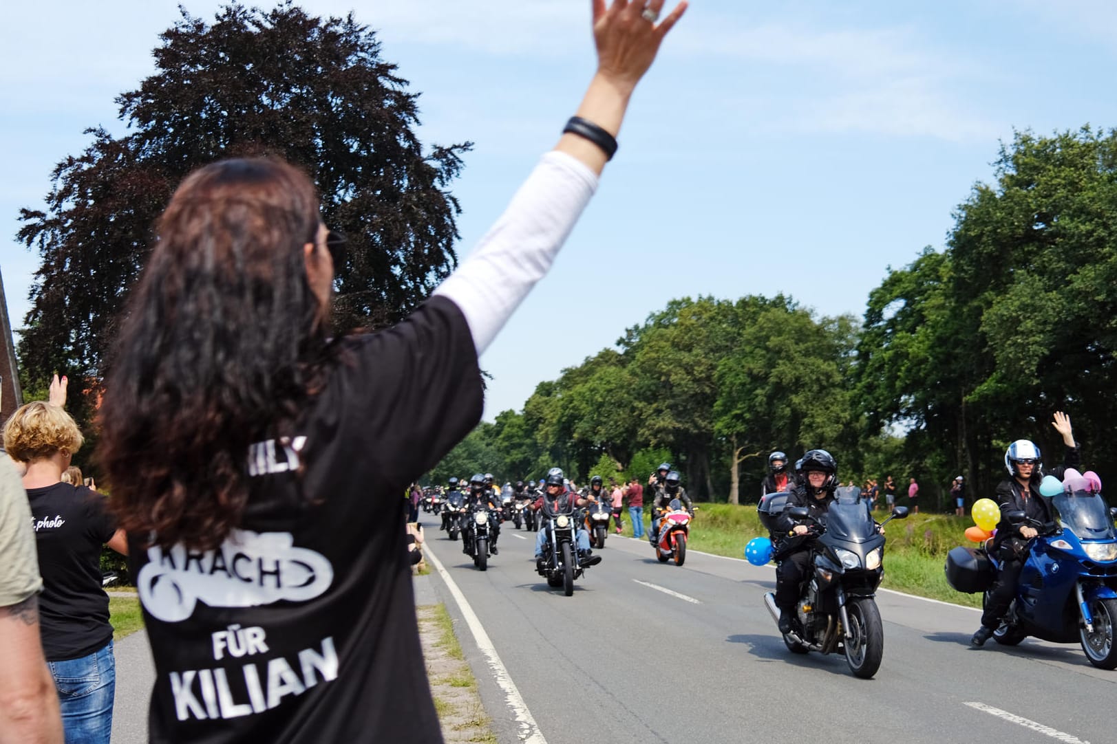 Kilians Wohnort in Niedersachsen: Tausende Biker machten für den kleinen Jungen Krach.