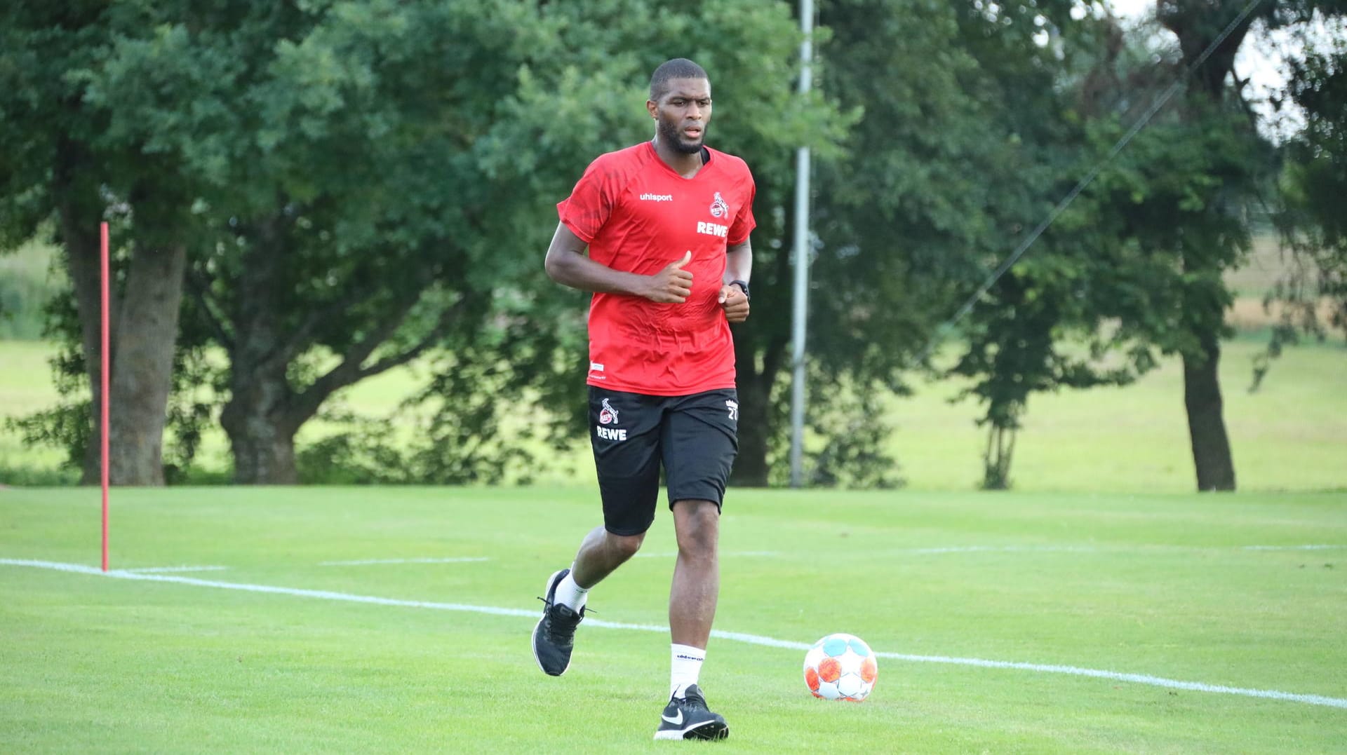 Anthony Modeste beim Training in Donaueschingen (Archivbild): Der Franzose schoss den FC zum Sieg.