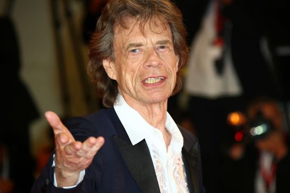 Musiker und Rocksänger der Rolling Stones, Mick Jagger, kommt zu einer Filmpremiere.
