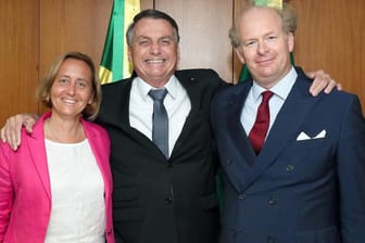 Beatrix von Storch mit ihrem Ehemann Sven von Storch zu Besuch bei Bolsonaro: Ihre Partei wolle international für "christlich-konservative Werte einstehen".