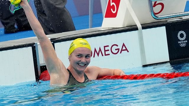 Die Australierin Ariarne Titmus holte Gold über 400 Meter Freistil. Die Australierin Ariarne Titmus holte Gold über 400 Meter Freistil.