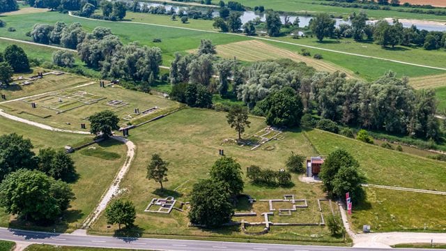 Das Römerkastell Abusina an der Donau.