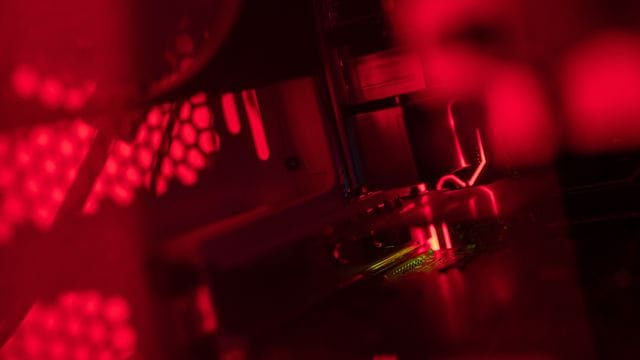 Blick in das Innenleben eines Computers. Blick in das Innenleben eines Computers.